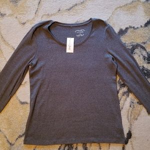 3/$20 Maison Jules Gray Long Sleeved Shirt